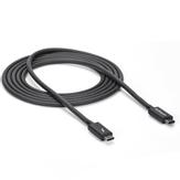 StarTech 20Gbps Thunderbolt 3 Cable - 6.6ft/2m - Black - 4K 60Hz - Certified TB3 USB-C to USB-C Charger Cord w/ 100W Power Delivery (TBLT3MM2M) - Thunderbolt-kabel - USB-C (hann) til USB-C (hann) - Thunderbolt (TBLT3MM2M)