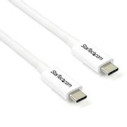 STARTECH StarTech.com Thunderbolt 3 USB-C kabel - 20Gbps - Thunderbolt, USB en DisplayPort  compatibel - 2m - wit - Thunderbolt-kabel - 24 pin USB-C (M) naar 24 pin USB-C (M) - USB 3.1 Gen 2 / Thunderbolt 3 / 