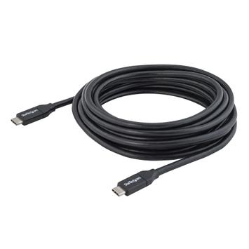 StarTech 4m USB C Cable w/ PD - 13ft USB Type C Cable - 5A Power Delivery - USB 2.0 USB-IF Certified - USB 2.0 Type-C Cable - 100W/5A (USB2C5C4M) - USB type C-kabel - USB-C til USB-C - 4 m (USB2C5C4M)