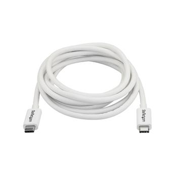 STARTECH 2M THUNDERBOLT 3 USB C CABLE 20GBPS - WHITE CABL (TBLT3MM2MW)