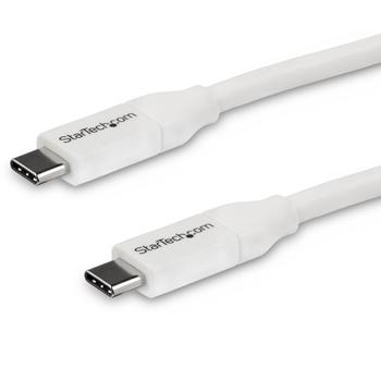 StarTech USB C to USB C Cable - 13 ft / 4m - 5A PD - M/M - White - USB 2.0 - USB-IF Certified - USB Type C Cable - USB C Charging Cable (USB2C5C4MW) - USB type C-kabel - USB-C til USB-C - 4 m (USB2C5C4MW)