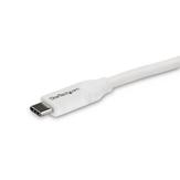 StarTech USB C to USB C Cable - 13 ft / 4m - 5A PD - M/M - White - USB 2.0 - USB-IF Certified - USB Type C Cable - USB C Charging Cable (USB2C5C4MW) - USB type C-kabel - USB-C til USB-C - 4 m (USB2C5C4MW)