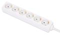 MANHATTAN MH Power Strip, 6-Sockets, German Type, Without Switch, Whit