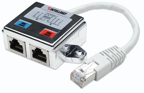 INTELLINET Splitter 2-Port FTP silber (504195)
