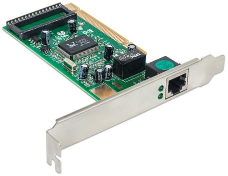 INTELLINET Gigabit PCI Network Card, 32-bit 10/ 100/ 1000 Mbps Ethernet LAN, RJ45, PCI Card (522328)