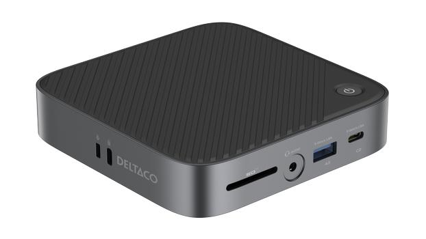 DELTACO USB-C docking station, dual, 2x HDMI, USB-C/ RJ45/ SD/ 3.5, VESA (USBC-HDMI28)