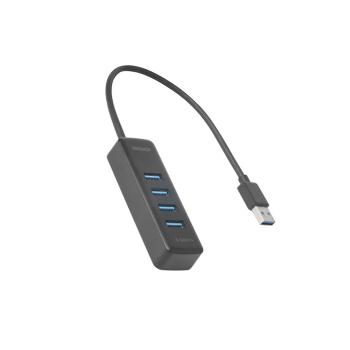 DELTACO USB-A hub, 5 Gbps, 4x USB-A, slim, black (UH-734)