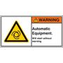 BRADY ISO Safety Sign - Automatic