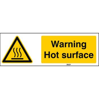 BRADY ISO Safety Sign - Warning Hot (W/W017/EN257/TWM-150X50-1)