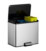 EKO Pedalbøtte EKO Essential 3x9L matt stål