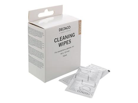 DELTACO Office cleaning wipes for smartphone,  1-pack 52pcs (CK1028)