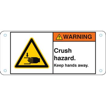 BRADY ISO Safety Sign - Crush (W/W024/EN386-ALU05-120X50/1-B)