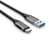 Elivi USB A til C kabel 3 meter Svart/Space Grey, 5gbps/3A