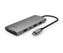 Elivi PRO USB-C Docking 8 in 1 MultiPort Adapter HUB, 10Gpbs, SpaceGrey