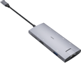 Elivi PRO USB-C Docking 8 in 1 MultiPort Adapter HUB, 10Gpbs, SpaceGrey (ELV-USBCDK-8)