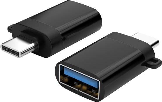 Elivi USB C til USB A adapter USB C - 5Gbps USB A 3.0 m/ nøkkelringhull (ELV-UC-UAFAMN)
