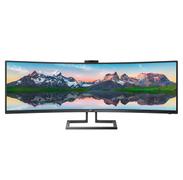 PHILIPS Brilliance P-line 499P9H - LED monitor - curved - 49" (48.8" viewable) - 5120 x 1440 Dual Quad HD @ 60 Hz - VA - 450 cd/m² - 3000:1 - DisplayHDR 400 - 5 ms - 2xHDMI, DisplayPort, USB-C - speakers -