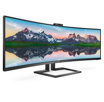 PHILIPS Brilliance P-line 499P9H - LED monitor - curved - 49" (48.8" viewable) - 5120 x 1440 Dual Quad HD @ 60 Hz - VA - 450 cd/m² - 3000:1 - DisplayHDR 400 - 5 ms - 2xHDMI, DisplayPort,  USB-C - speakers - (499P9H/00)