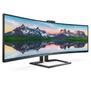 PHILIPS Brilliance P-line 499P9H - LED monitor - curved - 49" (48.8" viewable) - 5120 x 1440 Dual Quad HD @ 60 Hz - VA - 450 cd/m² - 3000:1 - DisplayHDR 400 - 5 ms - 2xHDMI, DisplayPort,  USB-C - speakers - (499P9H/00)