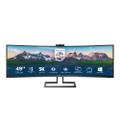 PHILIPS s Brilliance P-line 499P9H - LED monitor - curved - 49" (48.8" viewable) - 5120 x 1440 Dual Quad HD @ 60 Hz - VA - 450 cd/m² - 3000:1 - DisplayHDR 400 - 5 ms - 2xHDMI, DisplayPort, USB-C - speakers - 