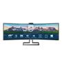 PHILIPS Brilliance P-line 499P9H - LED monitor - curved - 49" (48.8" viewable) - 5120 x 1440 Dual Quad HD @ 60 Hz - VA - 450 cd/m² - 3000:1 - DisplayHDR 400 - 5 ms - 2xHDMI, DisplayPort,  USB-C - speakers - (499P9H/00)