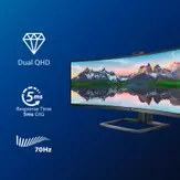 Philips 32:9 SuperWide kurvet 49" 5120x1440 (Dual QHD) - DisplayHDR 400, Windows Hello pop-up-webkamera (499P9H/00)