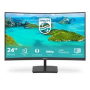 PHILIPS E-line 241E1SCA - LED monitor - curved - 24" (23.6" viewable) - 1920 x 1080 Full HD (1080p) @ 75 Hz - VA - 250 cd/m² - 3000:1 - 4 ms - HDMI, VGA - speakers - textured black