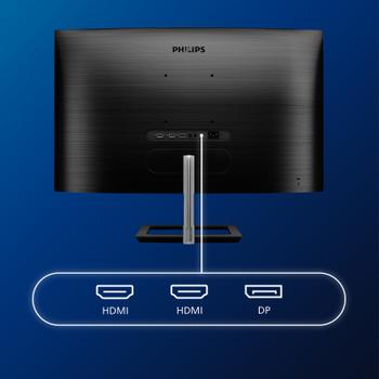 PHILIPS E-line 328E1CA - LED monitor - curved - 32" (31.5" viewable) - 3840 x 2160 4K @ 60 Hz - VA - 250 cd/m² - 2500:1 - 4 ms - 2xHDMI, DisplayPort - speakers - textured black (328E1CA/00)