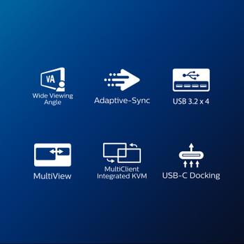 Philips B Line 346B1C - LED-skjerm - kurvet - 34" (346B1C/00)