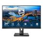 PHILIPS B Line 242B1 - LED monitor - 24" (23.8" viewable) - 1920 x 1080 Full HD (1080p) @ 75 Hz - IPS - 250 cd/m² - 1000:1 - 4 ms - HDMI, DVI-D, VGA, DisplayPort - speakers - black texture (242B1/00)