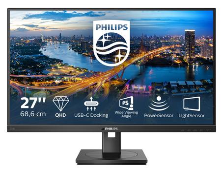 PHILIPS 276B1/00 27inch 2560x1440 IPS Flat H/A USB C DOCKING DISPLAY RJ45x1 network DAISY CHAIN USB HUB SPEAKERS Cx1 DPx1 HDMIx1 (276B1/00)