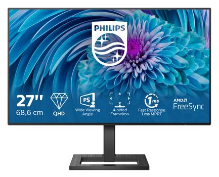 PHILIPS E Line 275E2FAE/ 00 computer monitor 68,6 cm (27") 2560 x 1440 Pixels Quad HD LED Zwart (275E2FAE/00)