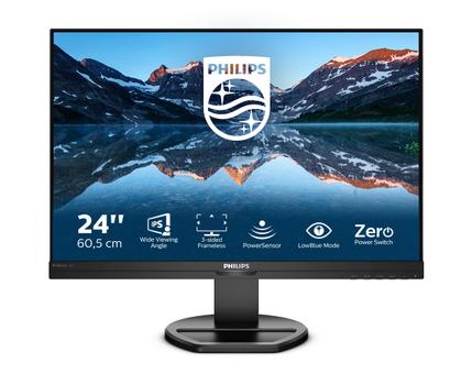 PHILIPS B Line 240B9 - LED-Monitor - 61.1 cm (24.1") (24" sichtbar) - 1920 x 1200 WUXGA @ 75 Hz - IPS - 300 cd/m˛ - 1000:1 - 4 ms - HDMI, DVI-D, VGA, DisplayPort - Lautsprecher - Black Texture (240B9/00)