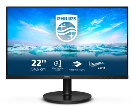 PHILIPS V Line 222V8LA/ 00 computer monitor 54,6 cm (21.5") 1920 x 1080 Pixels Full HD LCD Zwart (222V8LA/00)