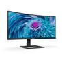 PHILIPS E-line 346E2CUAE - LED monitor - curved - 34" - 3440 x 1440 UWQHD @ 100 Hz - VA - 300 cd/m² - 3000:1 - 1 ms - HDMI, DisplayPort,  USB-C - speakers - textured black (346E2CUAE/00)