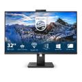 PHILIPS P-line 326P1H - LED monitor - 32" (31.5" viewable) - 2560 x 1440 QHD @ 75 Hz - IPS - 350 cd/m² - 1000:1 - 4 ms - 2xHDMI, DisplayPort, USB-C - speakers - black texture