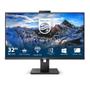 PHILIPS P-line 326P1H - LED monitor - 32" (31.5" viewable) - 2560 x 1440 QHD @ 75 Hz - IPS - 350 cd/m² - 1000:1 - 4 ms - 2xHDMI, DisplayPort, USB-C - speakers - black texture