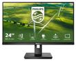 PHILIPS B Line 242B1G - LED monitor - 24" (23.8" viewable) - 1920 x 1080 Full HD (1080p) @ 75 Hz - IPS - 250 cd/m² - 1000:1 - 4 ms - HDMI, DVI-D, VGA, DisplayPort - speakers - black texture