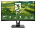 PHILIPS B Line 242B1G - LED monitor - 24" (23.8" viewable) - 1920 x 1080 Full HD (1080p) @ 75 Hz - IPS - 250 cd/m² - 1000:1 - 4 ms - HDMI, DVI-D, VGA, DisplayPort - speakers - black texture