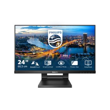 PHILIPS B Line 242B1TC - LED monitor - 24" (23.8" viewable) - touchscreen - 1920 x 1080 Full HD (1080p) @ 75 Hz - IPS - 250 cd/m² - 1000:1 - 4 ms - HDMI, VGA, DisplayPort - speakers - black texture (242B1TC/00)