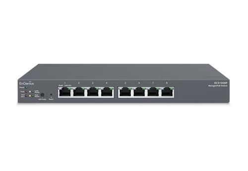 Engenius Networks Cloud Managed Switch 8-port GbE PoE.af 55W L2+ DT (ECS1008P)