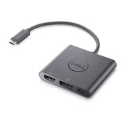 DELL Adapter USB-C to HDMI/DP with Power Pass-Through - Videoadapter - 24 pin USB-C männlich zu HDMI, DisplayPort, USB-C (nur Spannung) weiblich - 18 cm - 4K Unterstützung, Power Pass-Through