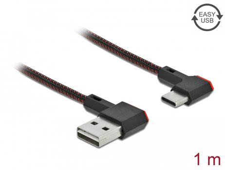 DELOCK EASY-USB 2.0 Cable Type-A male to USB Type-C™ male angled left (85281)