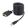 STARTECH 10ft/3m USB to Serial Adapter Cable COM Retention FTDI IC USB-A to DB9 RS232 Interchangeable DB9 Screws/Nuts