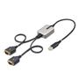 STARTECH 2ft 60cm 2-Port USB to Serial Adapter Cable COM Retention FTDI USB to DB9 RS232 Changeable DB9 Screws/Nuts