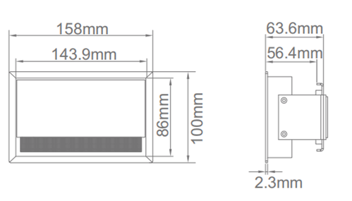 STOLTZEN Talos FM2 Bordbrønn Bordbrønn med 1x Shucko + USB A/C Lading (TB-FM-1S2U-B)