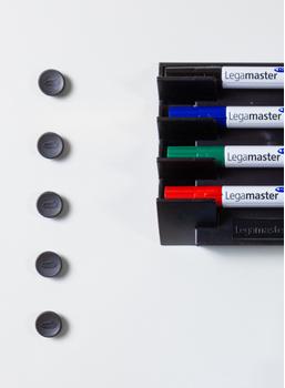 LEGAMASTER Magnet LEGAMASTER Ø20mm sort 10/pk. (7-181101)