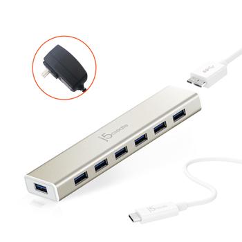 J5 CREATE USB-C 7- PORT HUB - EU/UK   PERP (JCH377-N)