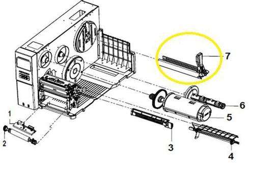 TSC LABEL SUPPLY SPINDLE ASSY (MH241/ MH241T SERIES) (SP-MH241-0034)