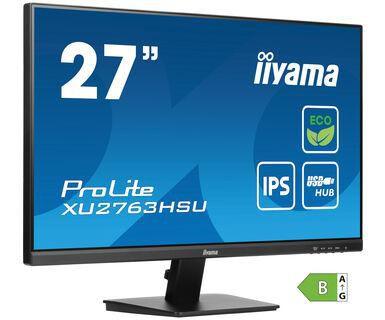 IIYAMA ProLite XU2763HSU-B1 - LED-monitor - 27" - 1920 x 1080 Full HD (1080p) @ 100 Hz - IPS - 250 cd/m˛ - 1300:1 - 3 ms - HDMI, DisplayPort - luidsprekers - zwart, mat (XU2763HSU-B1)